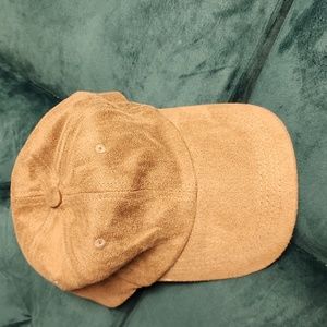 Nordstrom Rack Suede Tan Brown Baseball Cap